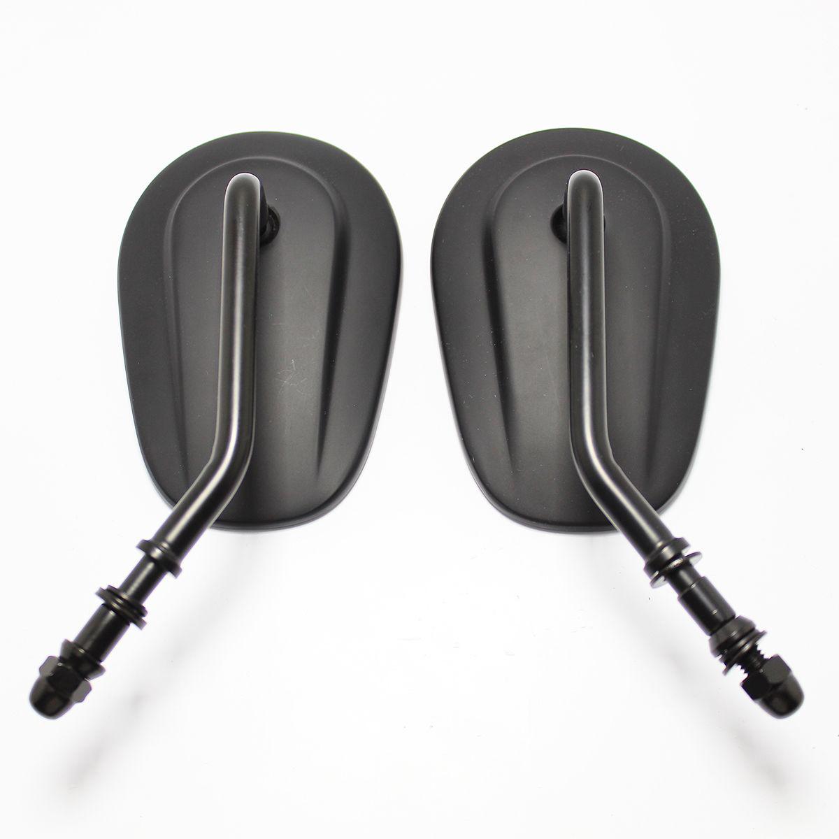 Black Motorcycle Rearview Side Mirrors For Harley Dyna Sportster XL1200 Iron 883