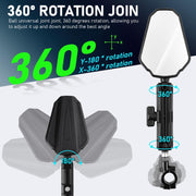 DREAMIZER Adventure Motorcycle Mirrors 8mm 10mm Motorbike Side Mirror, Universal 7/8" Handlebar Rear View Mirrors, Adjustable Double Roller ATV Mirror Compatible with Honda CRF Kawasaki Scooter