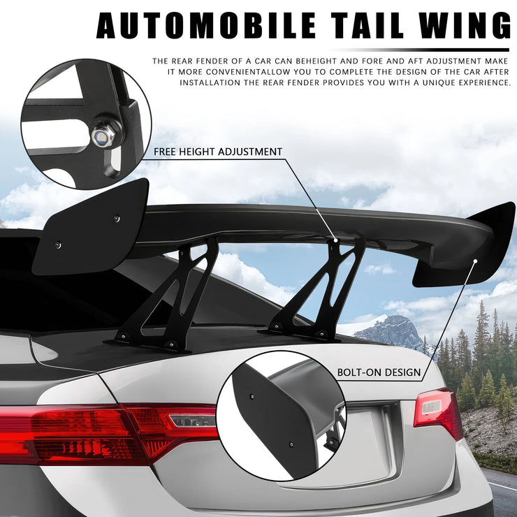 Adjustable 47"Rear Trunk Spoiler Tail Wing GT Racing For Honda Prelude 1997-2001