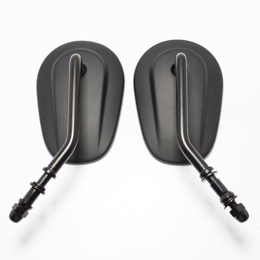 Black Motorcycle Rearview Side Mirrors For Harley Dyna Sportster XL1200 Iron 883
