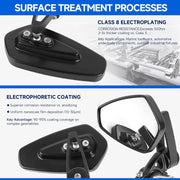 Motorcycl Universal 7/8" 22mm CNC Handlebar End Mirrors Compatible with Honda CBF125 CBF600 Kawasaki Z1000 Z750 Suzuki GSF600 GSF1250 Yamaha MT03 MT09