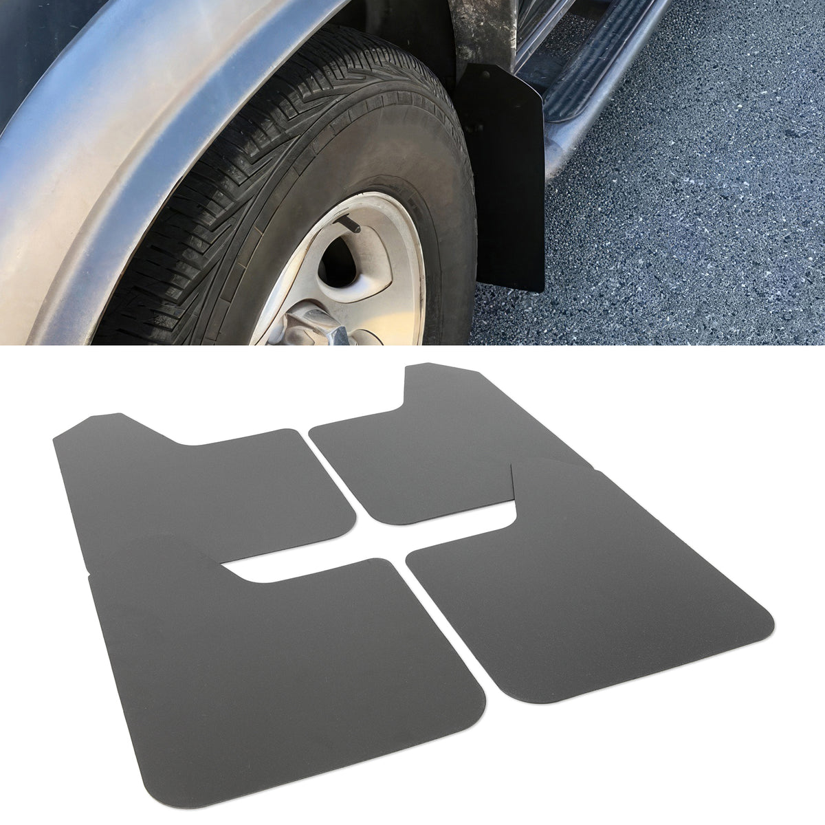 4For GMC Sierra 1500 2500 Mud Flaps Splash Guards Front Rear Mudguards Mudflaps