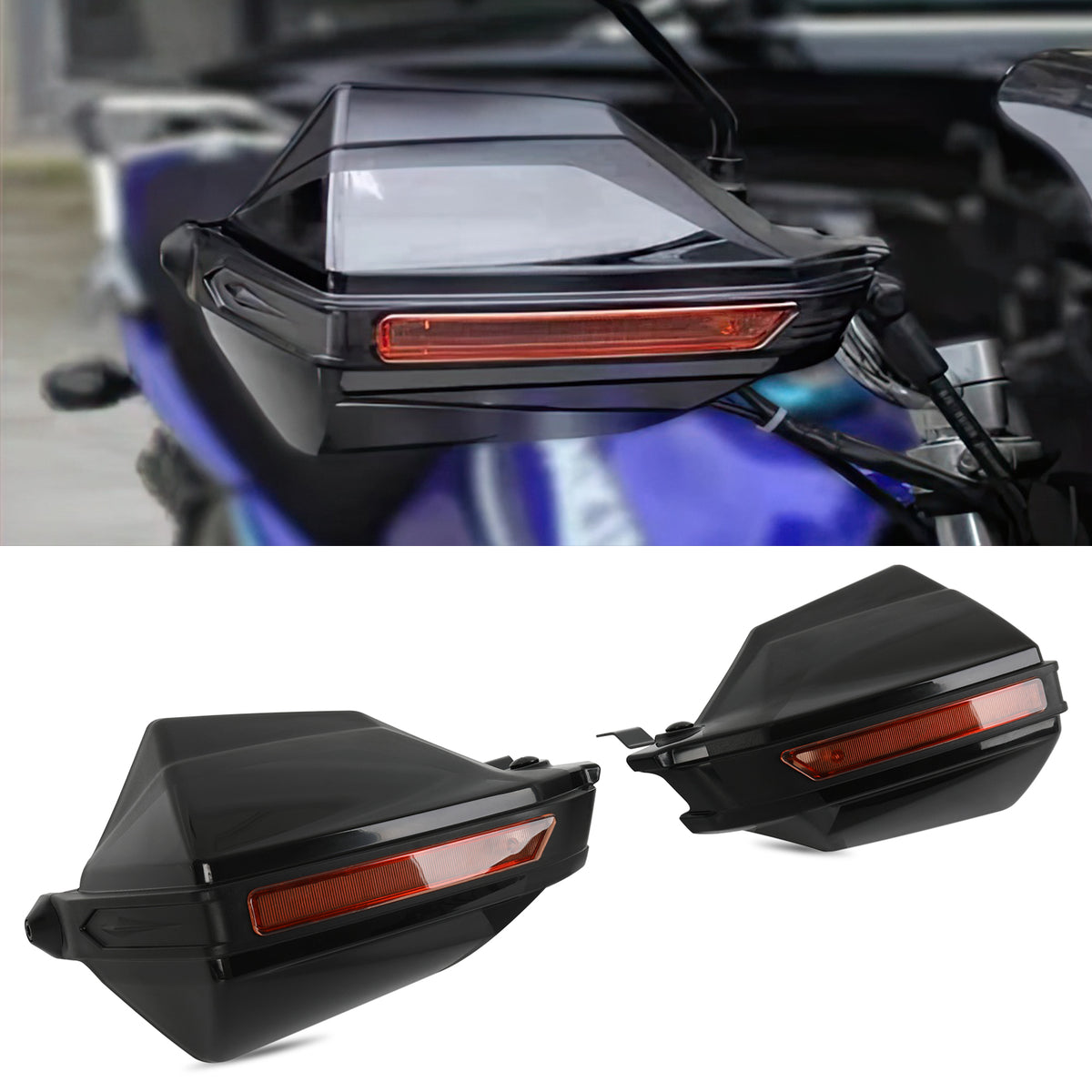 Motorcycle Universal 7/8" Hand Guard Handguard Shield Windproof Protector Bike