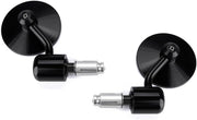 Custom Motorcycle CNC Handle Bar End Rearview Side Mirrors 3"Round 7/8" 22 mm Compatible with Honda Yamaha Suzuki Kawasaki Aprilia Derbi Ducati Gilera ATV