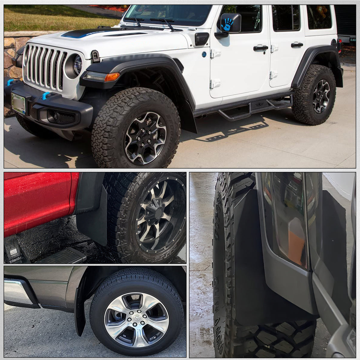4For GMC Sierra 1500 2500 Mud Flaps Splash Guards Front Rear Mudguards Mudflaps