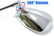 Motorcycle Chrome Rearview Side Mirrors Compatible with Kawasaki Suzuki Chopper Scooter 10MM