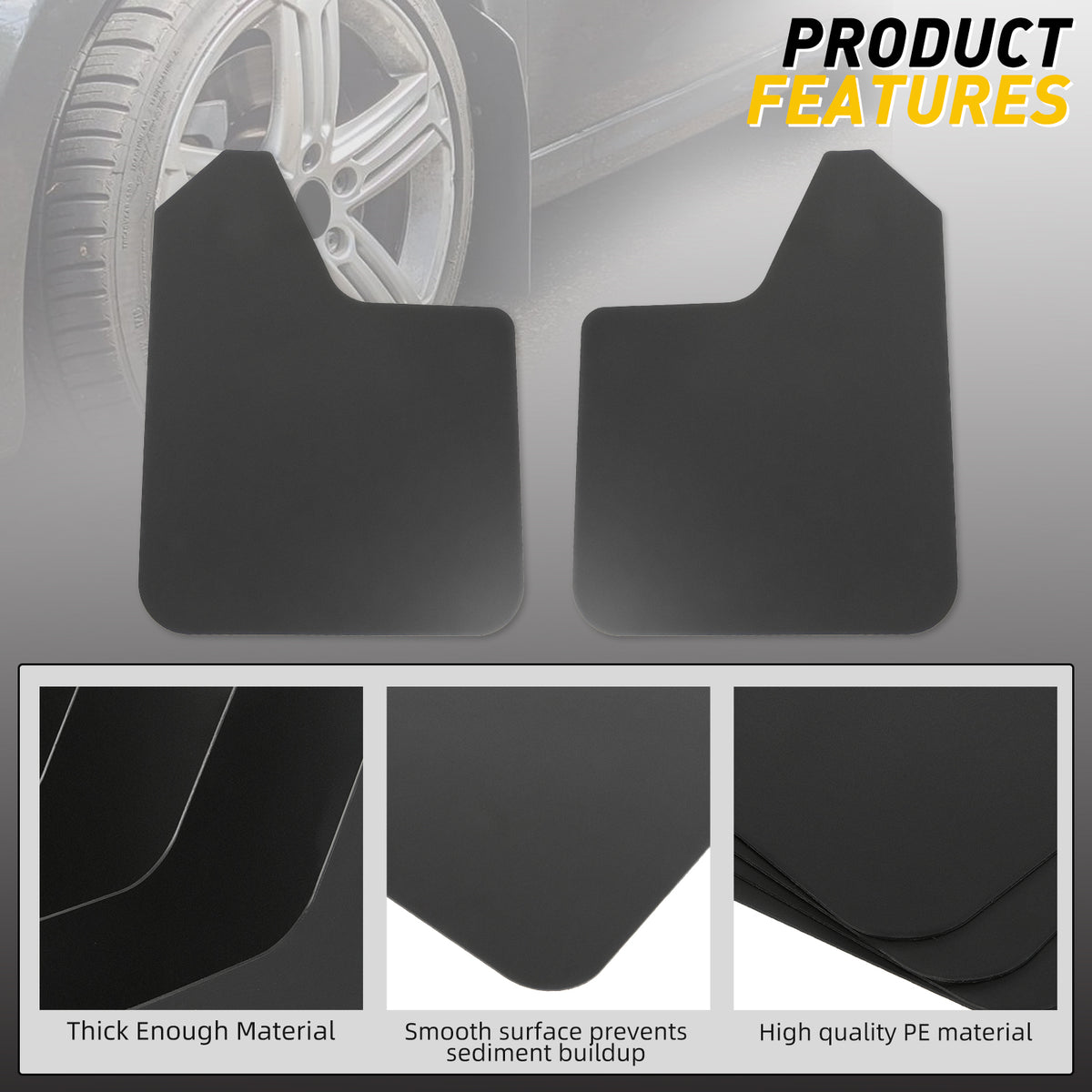 4For GMC Sierra 1500 2500 Mud Flaps Splash Guards Front Rear Mudguards Mudflaps