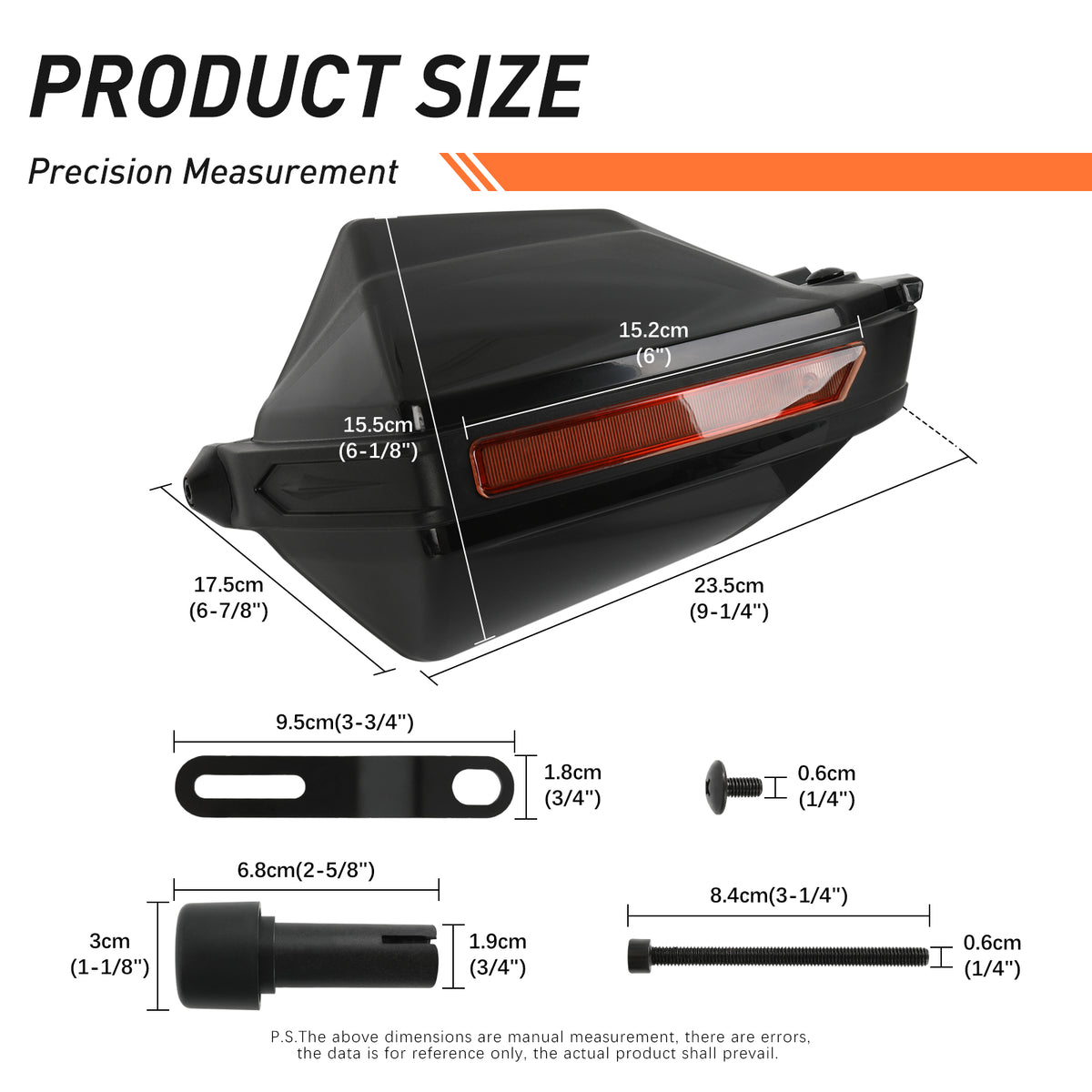 Motorcycle Universal 7/8" Hand Guard Handguard Shield Windproof Protector Bike