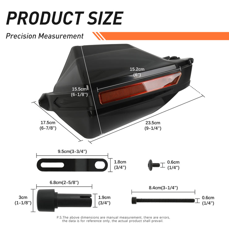 Motorcycle Universal 7/8" Hand Guard Handguard Shield Windproof Protector Bike