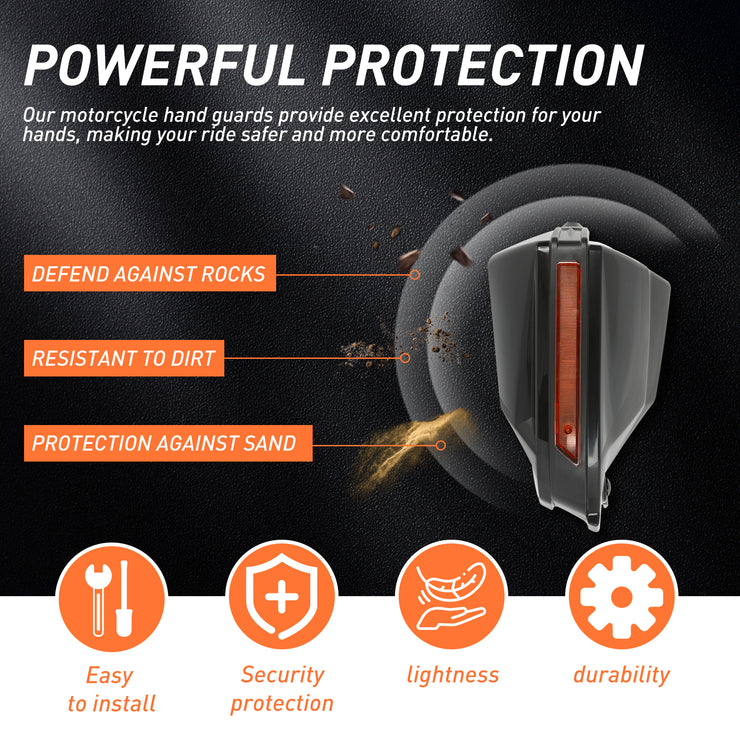 Motorcycle Universal 7/8" Hand Guard Handguard Shield Windproof Protector Bike