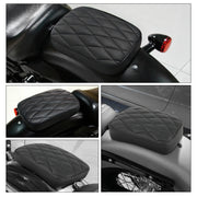 DREAMIZER Custom Motorcycle Rear Passenger Cushion, 8 Suction Cups Motorcycle Rear Seat Pad Compatible with Harley Sportster XL 883 1200 Dyna Softail Touring Cruiser Chopper Custom