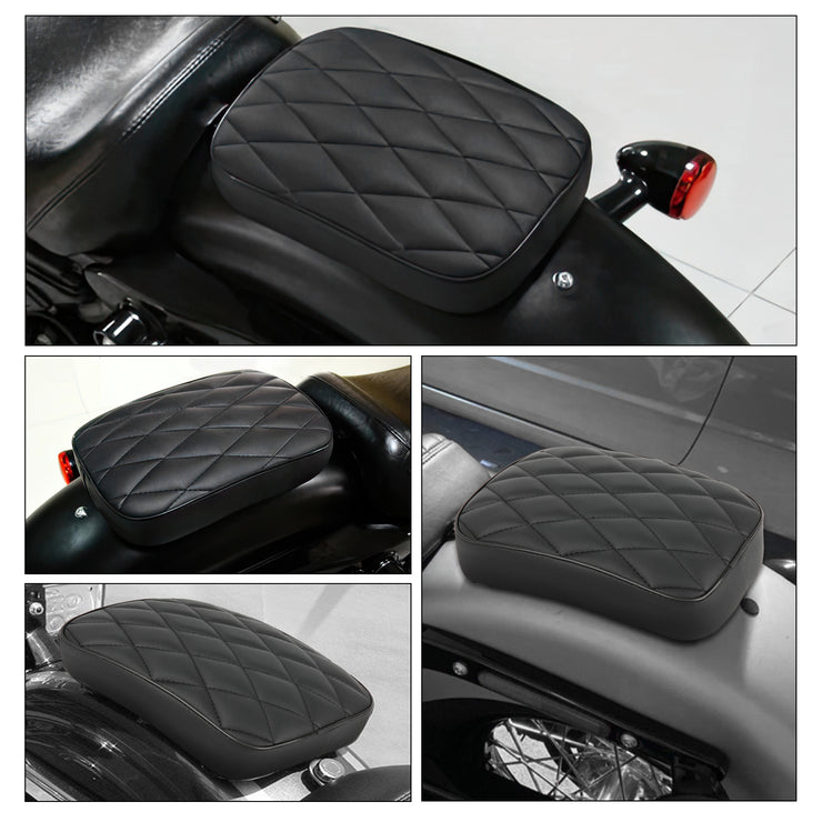 DREAMIZER Custom Motorcycle Rear Passenger Cushion, 8 Suction Cups Motorcycle Rear Seat Pad Compatible with Harley Sportster XL 883 1200 Dyna Softail Touring Cruiser Chopper Custom