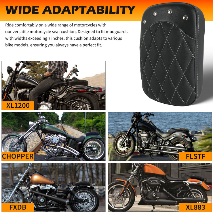 For Honda VT750 VT1100 VLX600 Rear Passenger Seat Cushion Rivet Diamond Pad PU