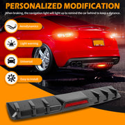 For Ford Mustang 1999-2004 Rear Bumper Diffuser Lip LED Tail Brake Light Carbon