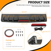 For Ford Mustang 1999-2004 Rear Bumper Diffuser Lip LED Tail Brake Light Carbon