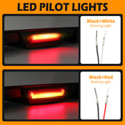 For Ford Mustang 1999-2004 Rear Bumper Diffuser Lip LED Tail Brake Light Carbon