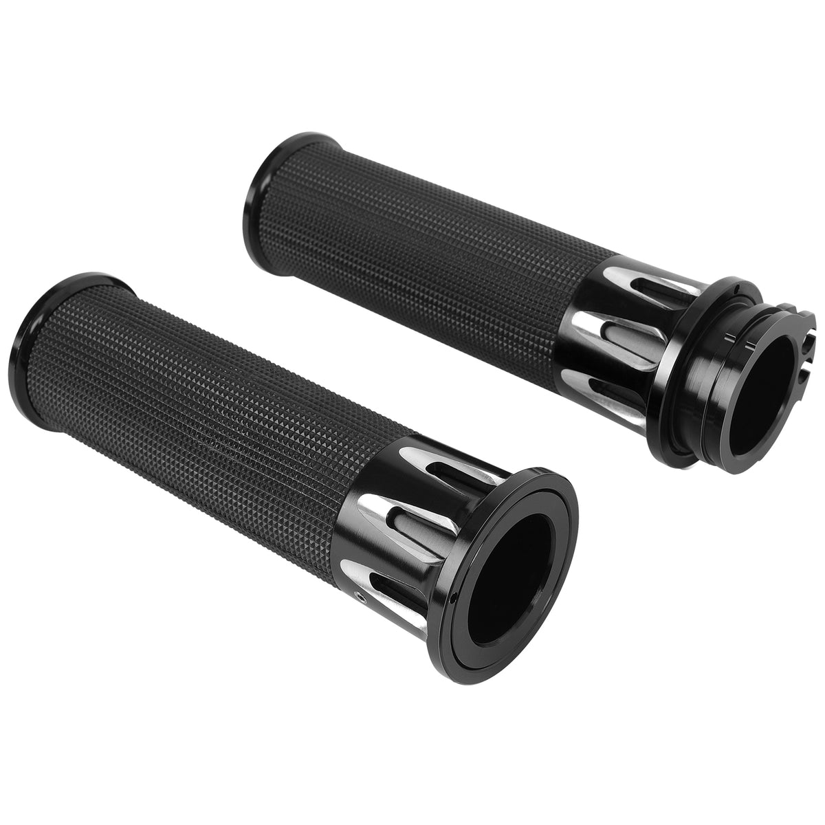 1" Black Motorcycle Handle Bar Hand Grips For Honda Shadow ACE Spirit VT750 1100