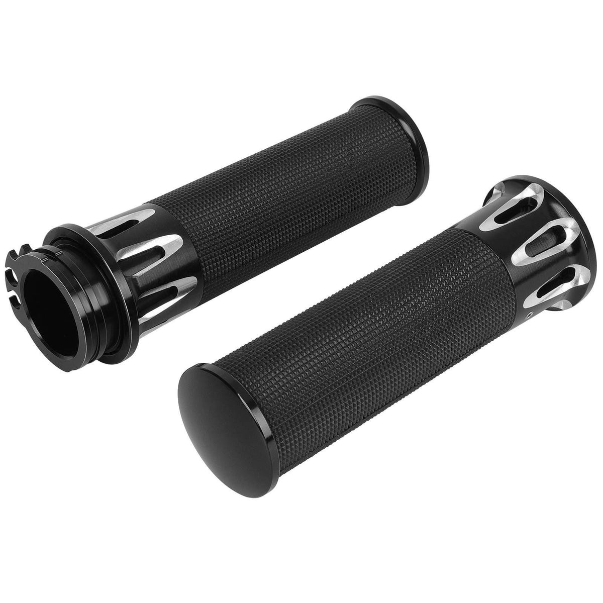 1" Black Motorcycle Handle Bar Hand Grips For Honda Shadow ACE Spirit VT750 1100