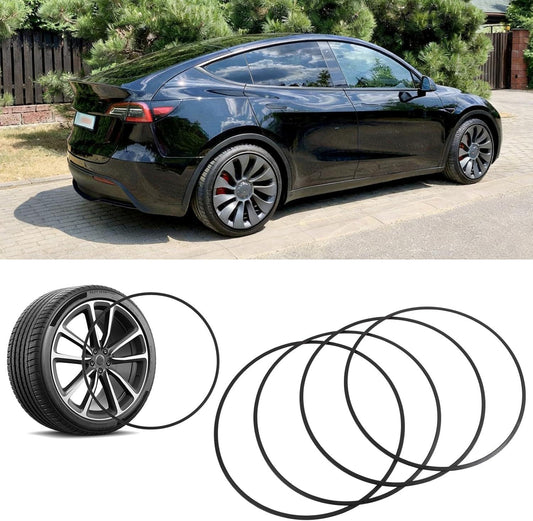 4PCS Aluminum Alloy Wheel Rim Protector 18 Inch Rim Curb Rash Protector Universal Black Rim Guards for Car Rims Compatible with Tesla Model 3/Y/S/X Honda Accord Ford Mustang