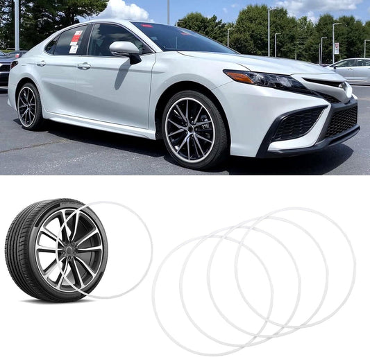 4PCS Aluminum Alloy Wheel Rim Protector 20 Inch Rim Curb Rash Protector Universal White Rim Guards for Car Rims Compatible with Tesla Model 3/Y/S/X Honda Accord Ford Mustang
