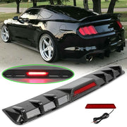 For Ford Mustang 1999-2004 Rear Bumper Diffuser Lip LED Tail Brake Light Carbon