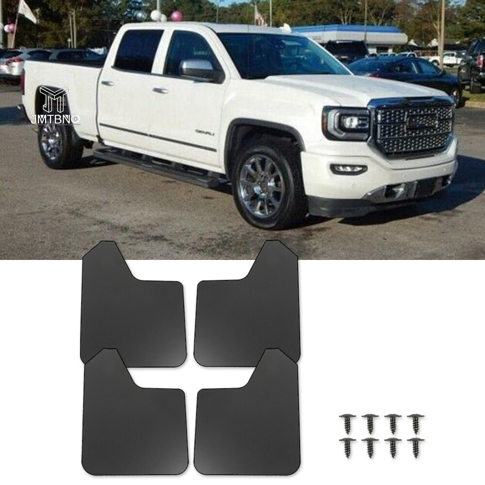4For GMC Sierra 1500 2500 Mud Flaps Splash Guards Front Rear Mudguards Mudflaps