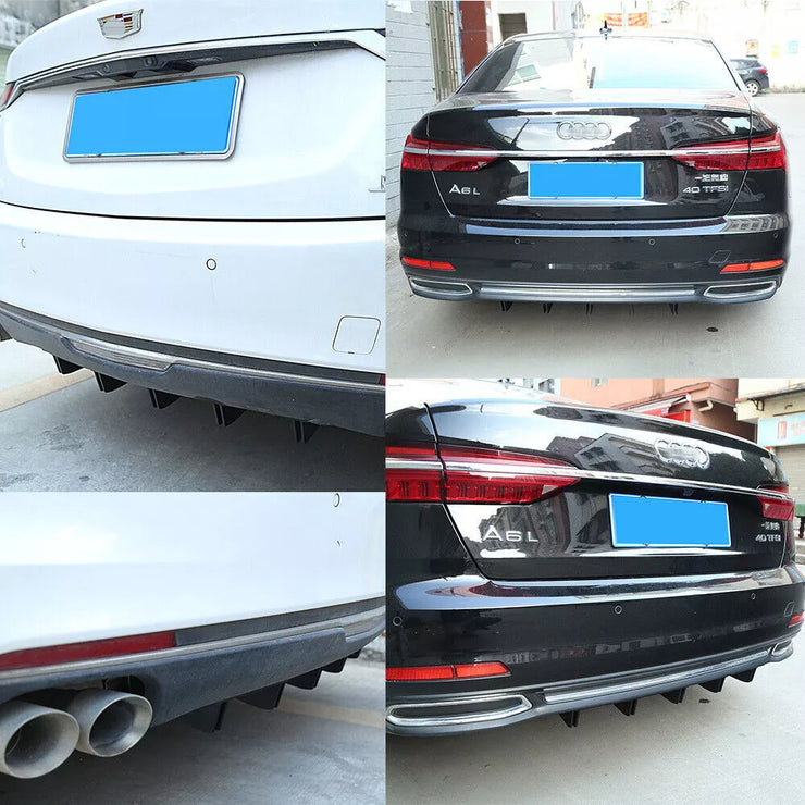 For Chrysler 300 300C Rear Lip Bumper Diffuser Shark 5 Fin Wing Spoiler Splitter