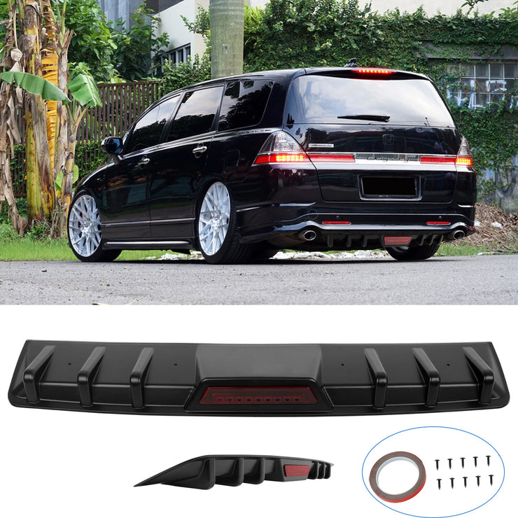 For Honda Odyssey 2000-2025 Rear Bumper Diffuser Lip Spoiler Matte Black