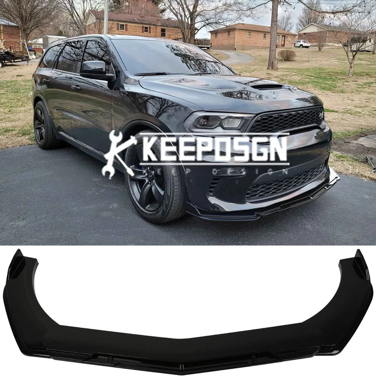 For Dodge Durango SXT R/T SRT Front Bumper Lip Splitter Spoiler Glossy Black