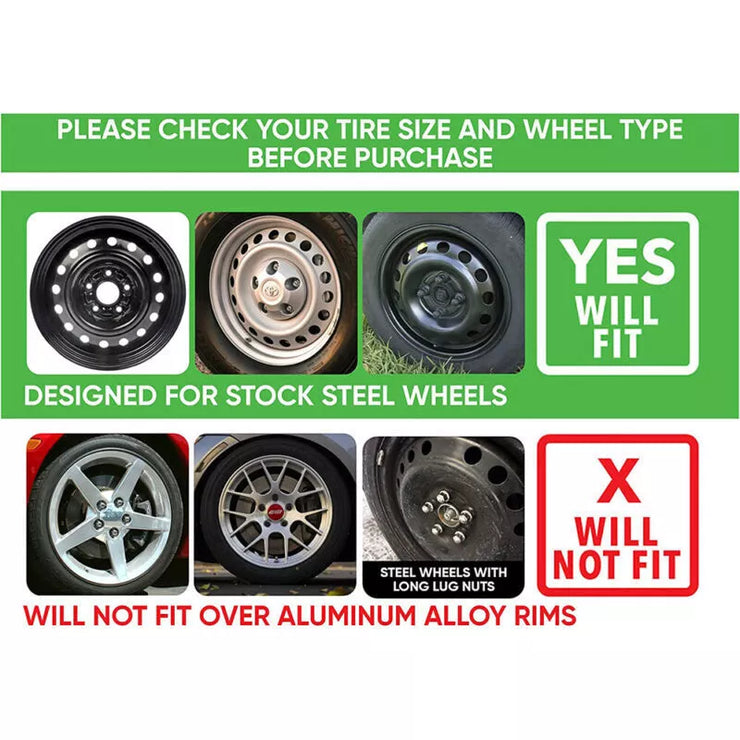 For Toyota Corolla 4x Wheel Covers 16" Snap On Hub Caps Fit R16 Tire & Steel Rim
