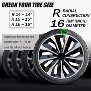 For Toyota Corolla 4x Wheel Covers 16" Snap On Hub Caps Fit R16 Tire & Steel Rim