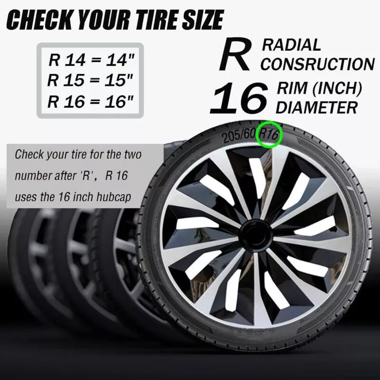 For Toyota Corolla 4x Wheel Covers 16" Snap On Hub Caps Fit R16 Tire & Steel Rim