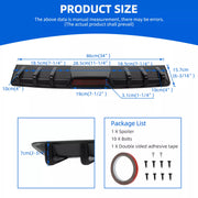 For Ford Explorer Car Rear Bumper Diffuser Lip Spoiler Splitter Body Kit Black
