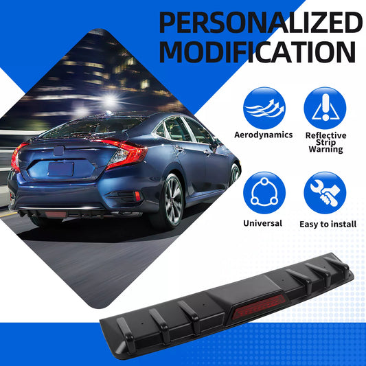 For Ford Explorer Car Rear Bumper Diffuser Lip Spoiler Splitter Body Kit Black