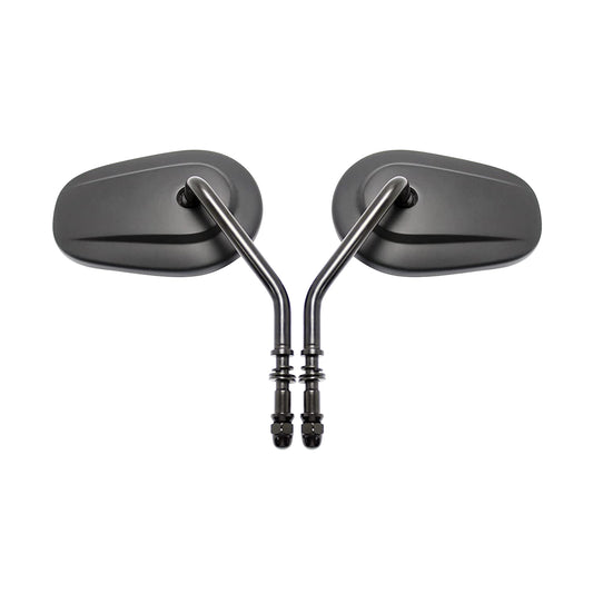 Dreamizer M8 Motorcycle Teardrop Rearview Mirrors Black