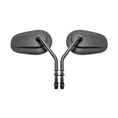 Dreamizer M8 Motorcycle Teardrop Rearview Mirrors Black
